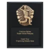 Black cosmos super plaque - male bowler with timber construction