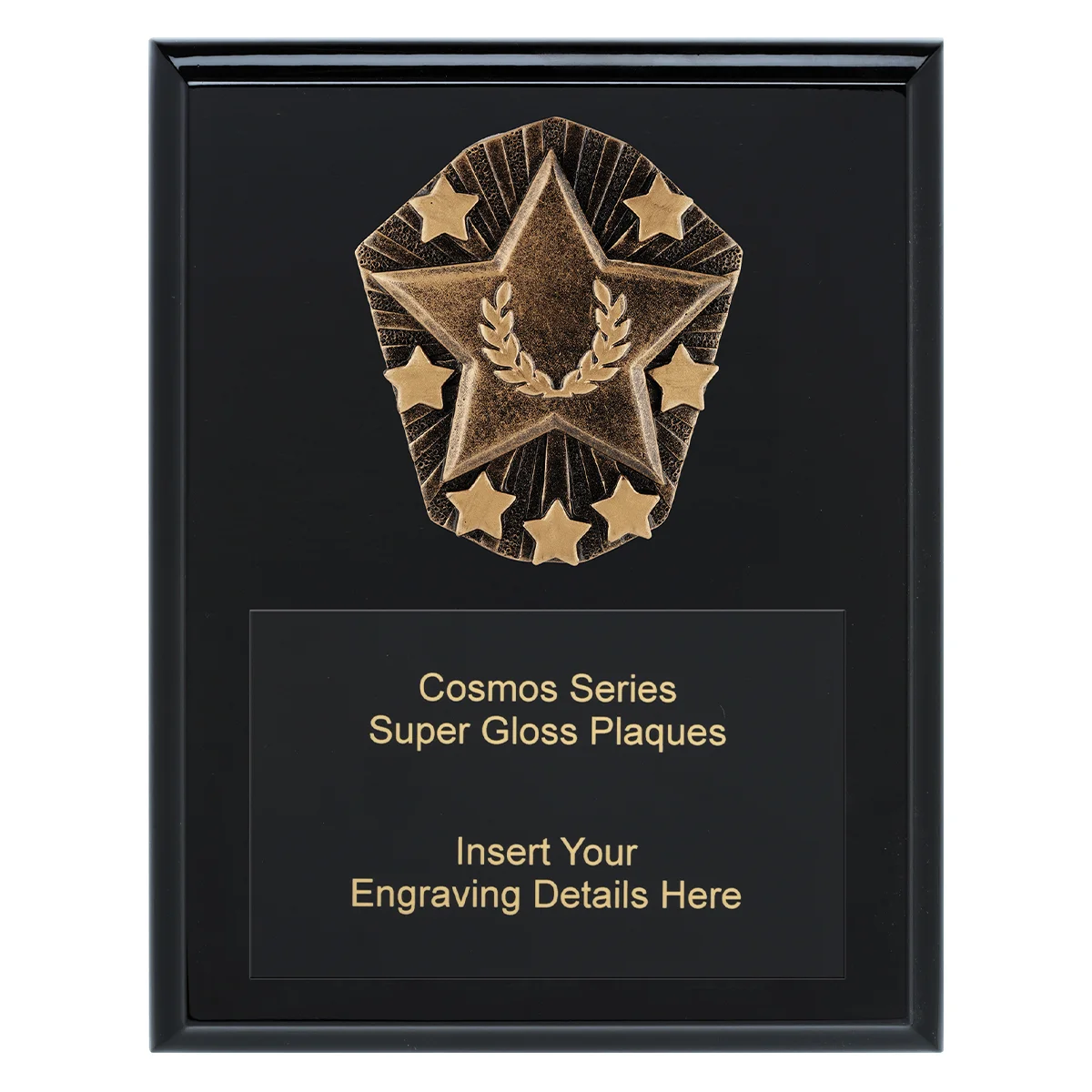 Black cosmos super plaque - star with timber construction