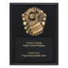 Black cosmos super plaque - wicketkeeper with timber construction