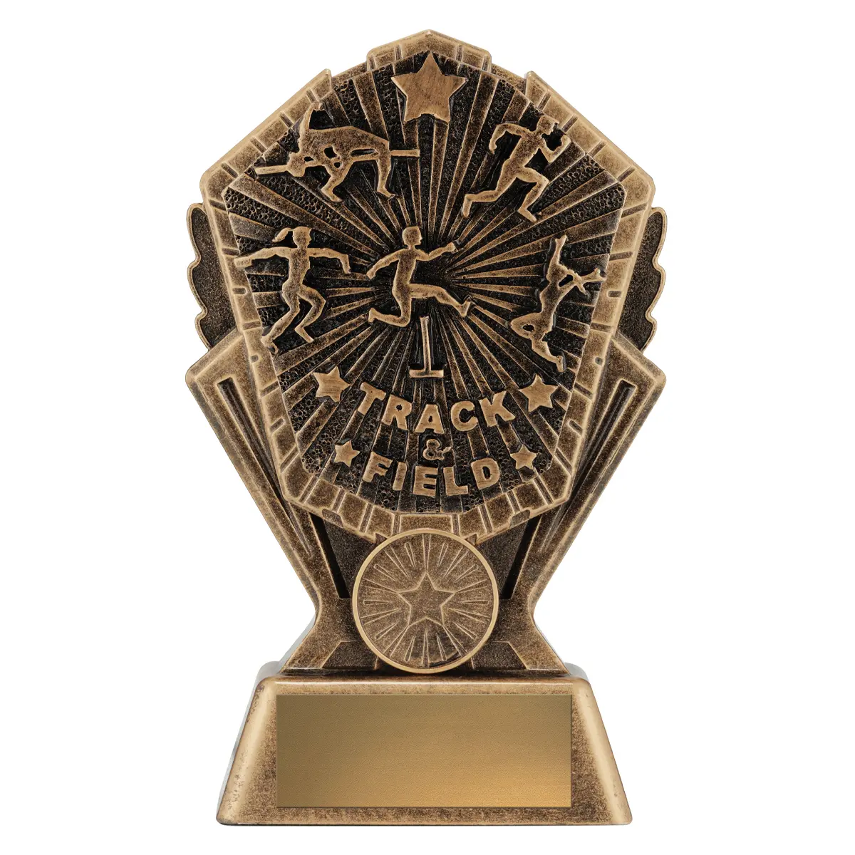 Gold cosmos - track & field with resin construction