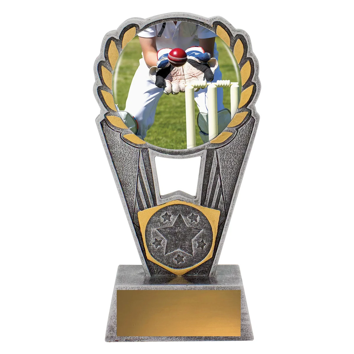 Silver cricket polaris - wicketkeeper with resin construction