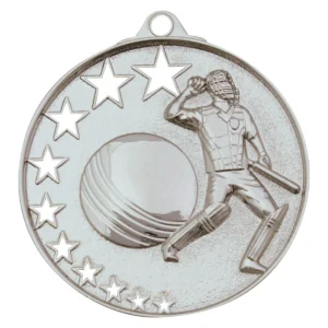 Silver cricket stars with metal construction