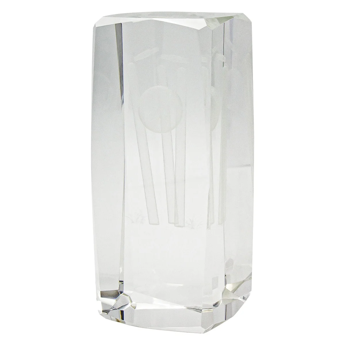 Crystal hologram award with crystal construction