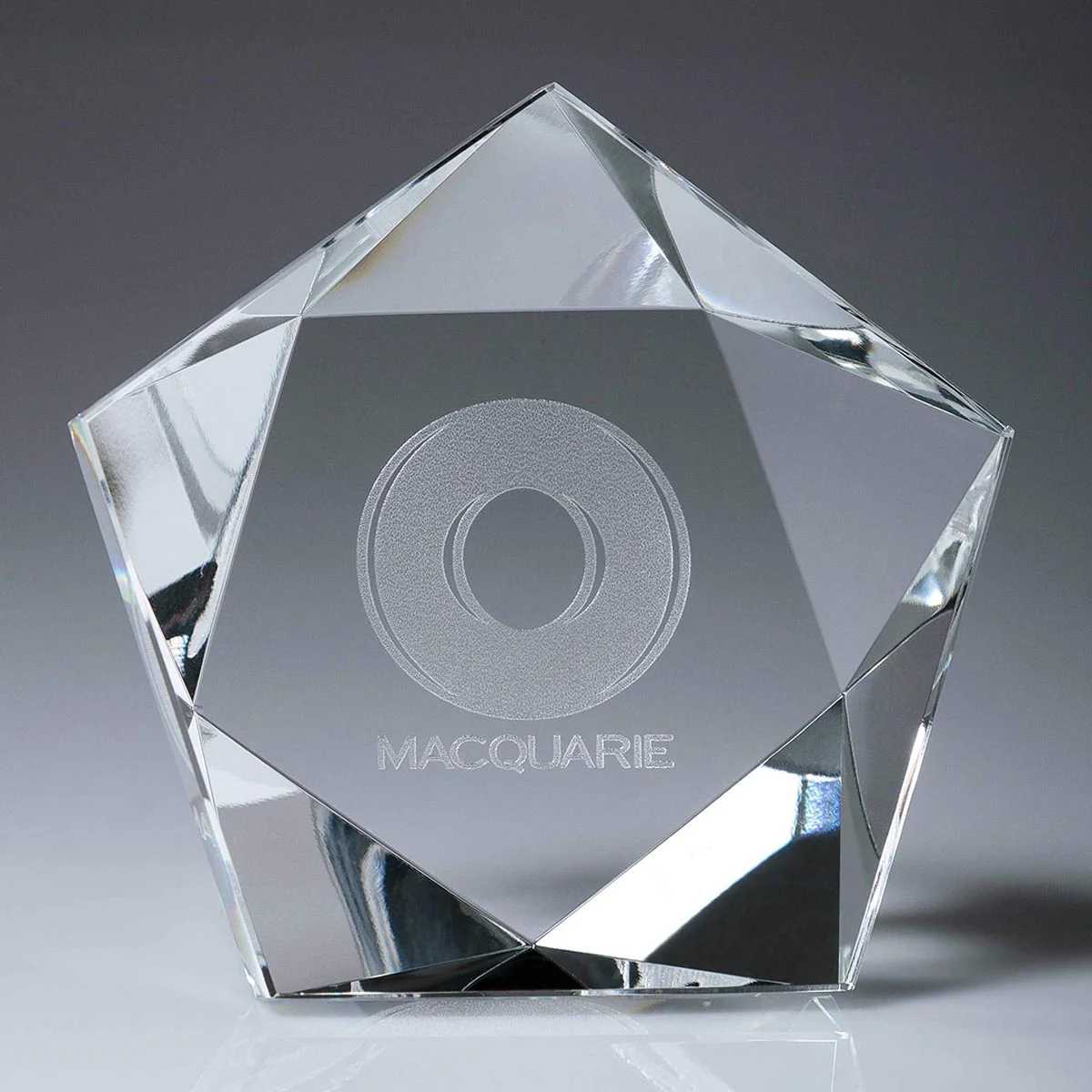Crystal star paperweight with crystal construction