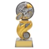 Silver cycling flame with resin construction