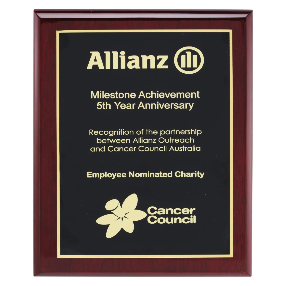Black designer black plaque with timber construction