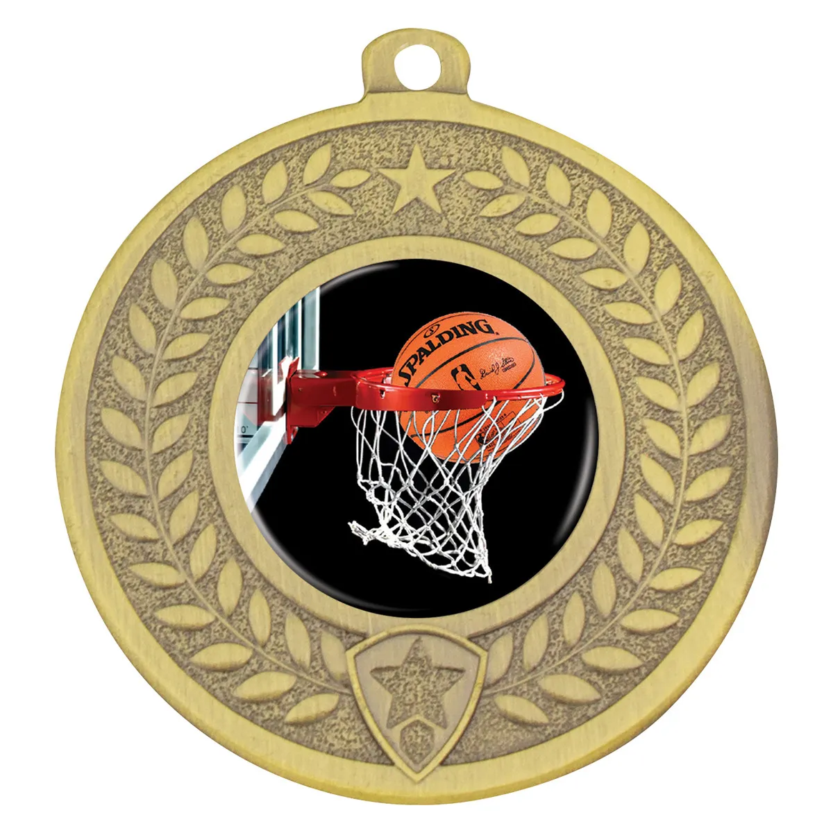 Gold distinction - basketball with metal construction