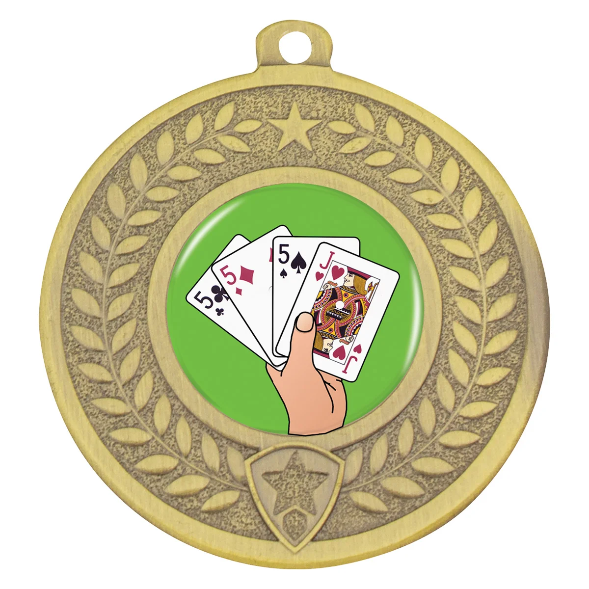 Gold distinction - cards with metal construction