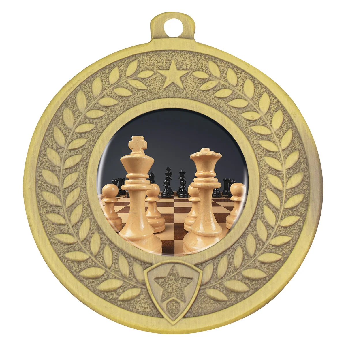 Gold distinction - chess with metal construction