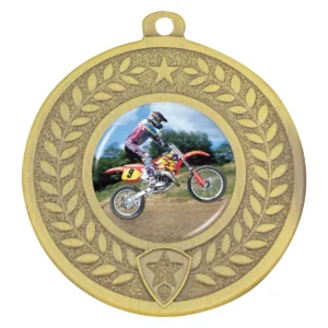 Gold distinction - motocross with metal construction