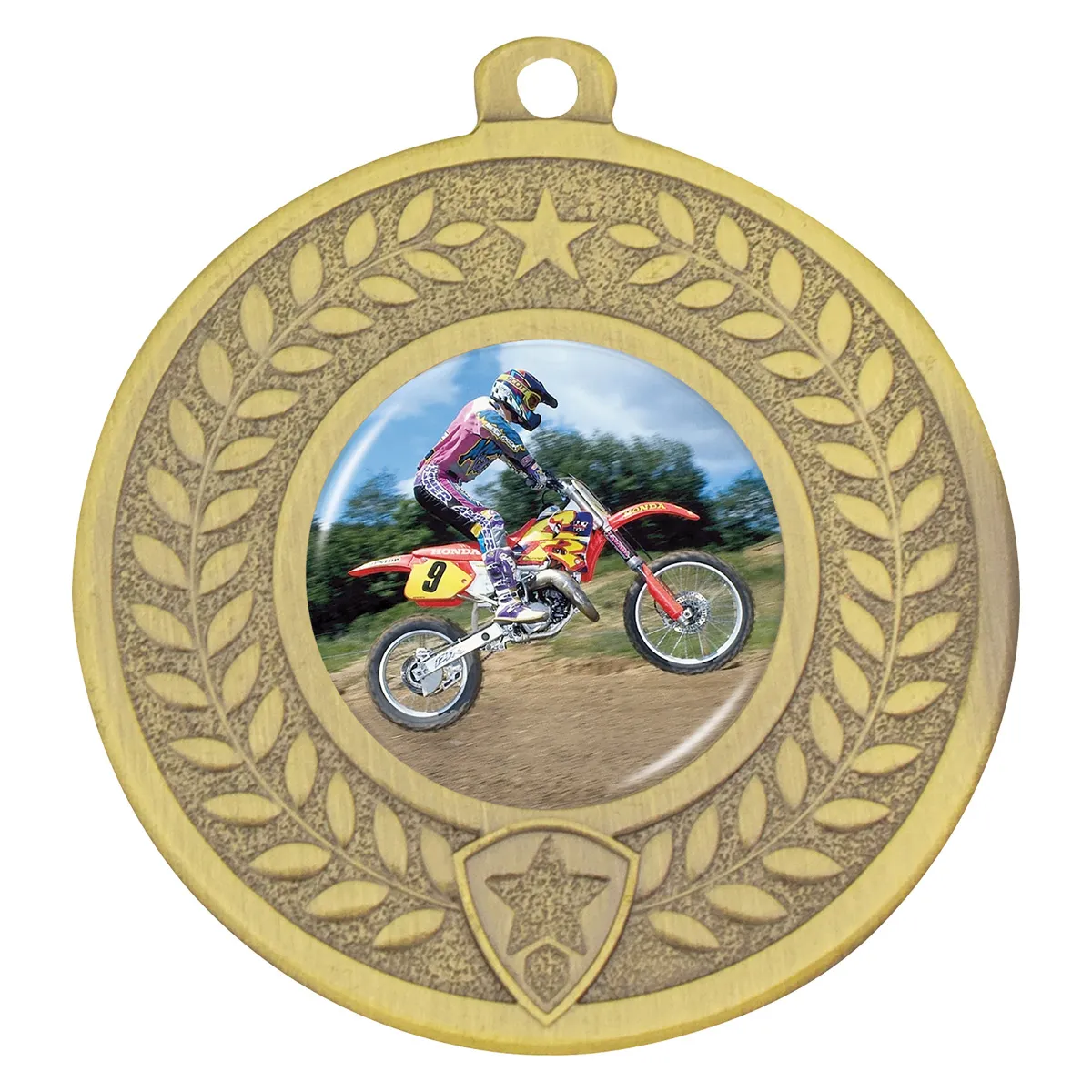 Gold distinction - motocross with metal construction