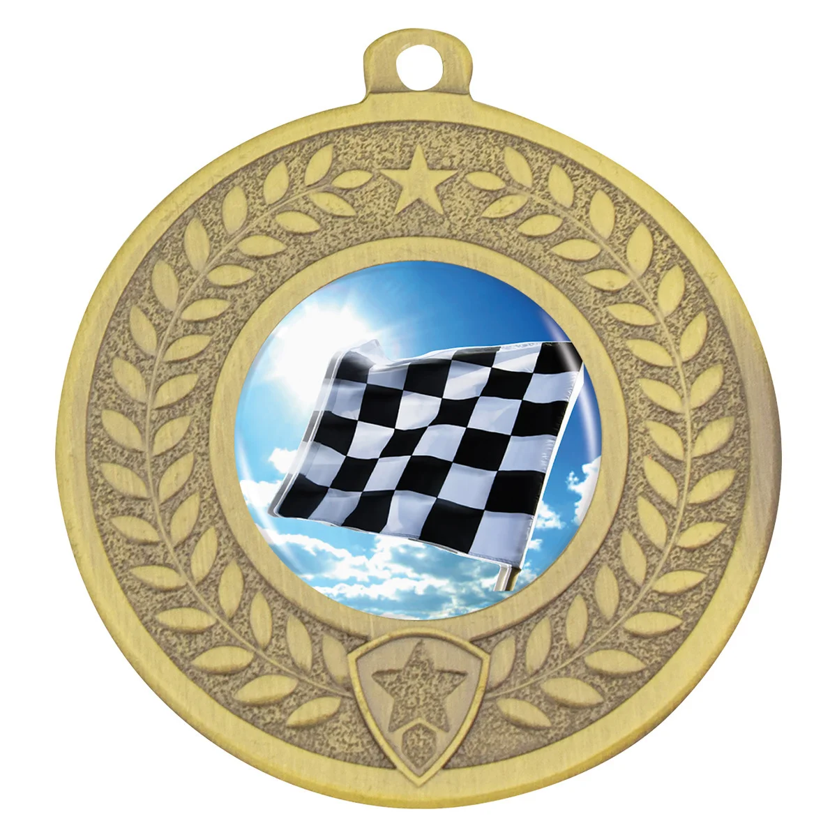 Gold distinction - motorsport with metal construction
