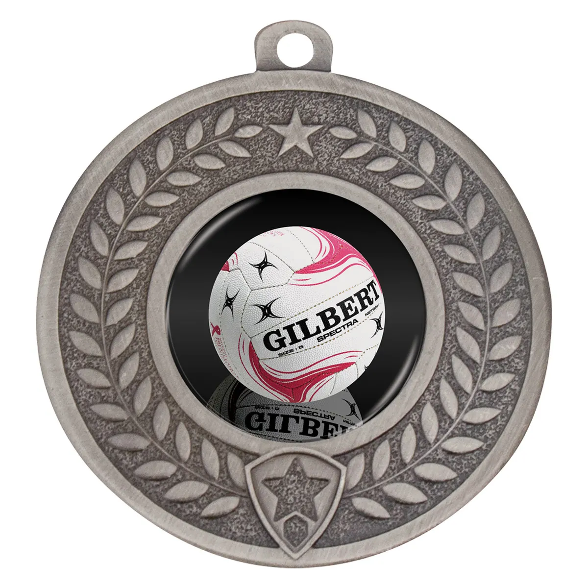 Silver distinction - netball with metal construction