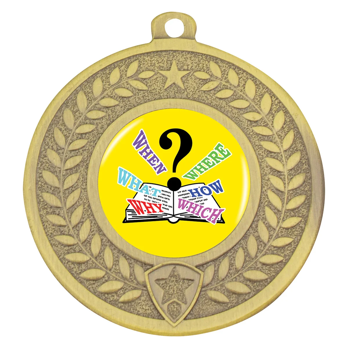 Gold distinction - quiz with metal construction