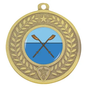 Gold distinction - rowing with metal construction