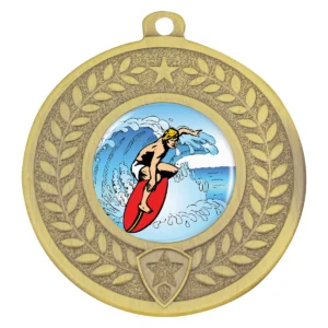 Gold distinction - surfing with metal construction