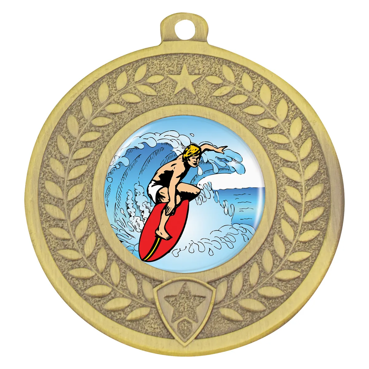 Gold distinction - surfing with metal construction