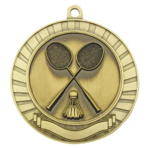 Gold eco scroll - badminton with metal construction