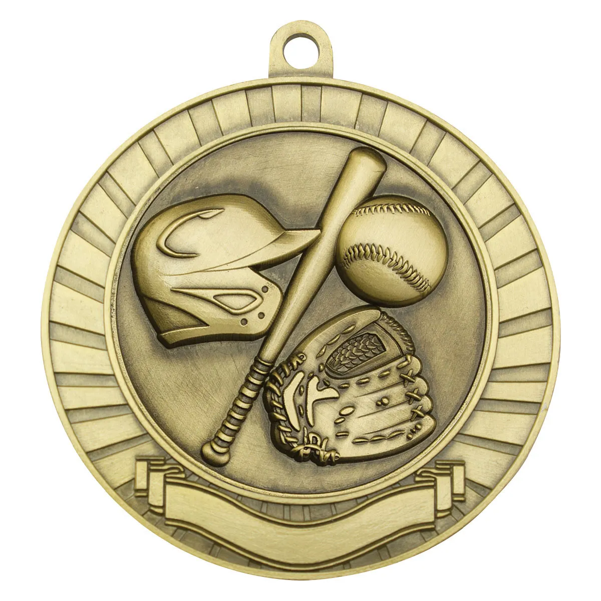 Gold eco scroll - baseball / softball with metal construction