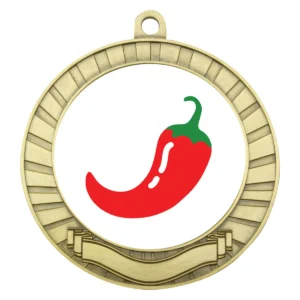 Gold eco scroll - chilli with metal construction