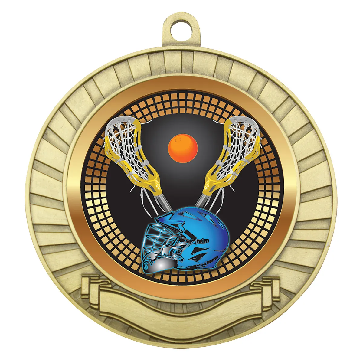 Gold eco scroll - lacrosse with metal construction
