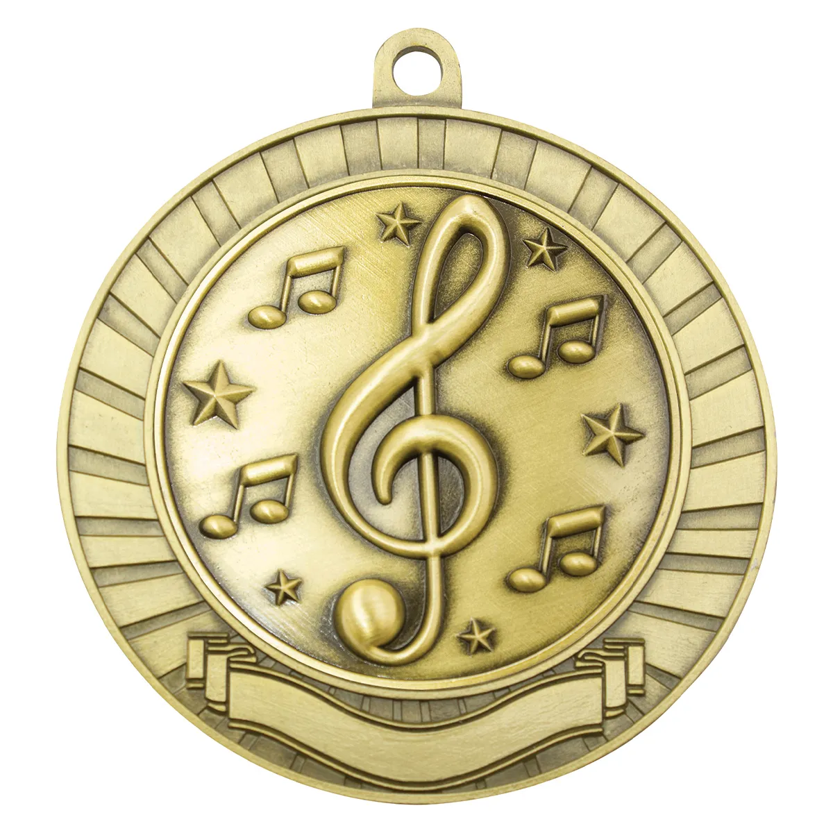 Gold eco scroll - music with metal construction