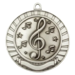 Silver eco scroll - music with metal construction