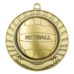 Gold eco scroll - netball with metal construction