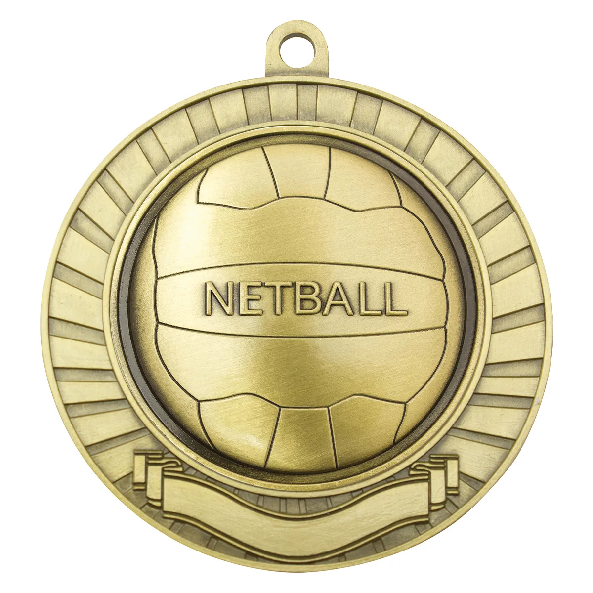 Gold eco scroll - netball with metal construction