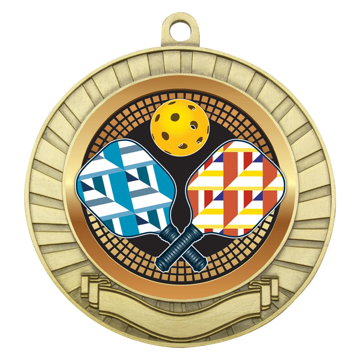 Gold eco scroll - pickleball with metal construction