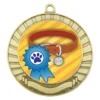 Gold eco scroll - ribbon & collar with metal construction