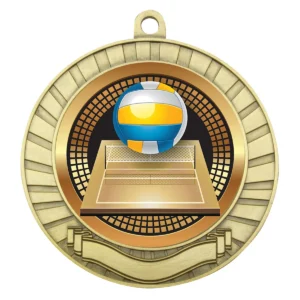 Gold eco scroll - volleyball with metal construction
