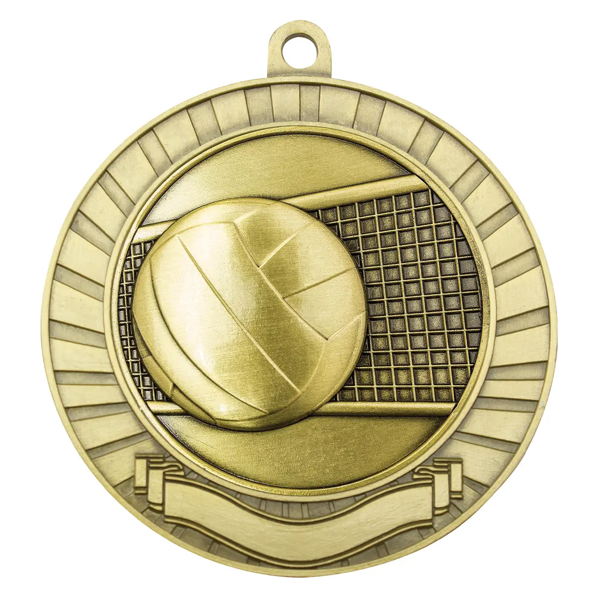 Gold eco scroll - volleyball with metal construction