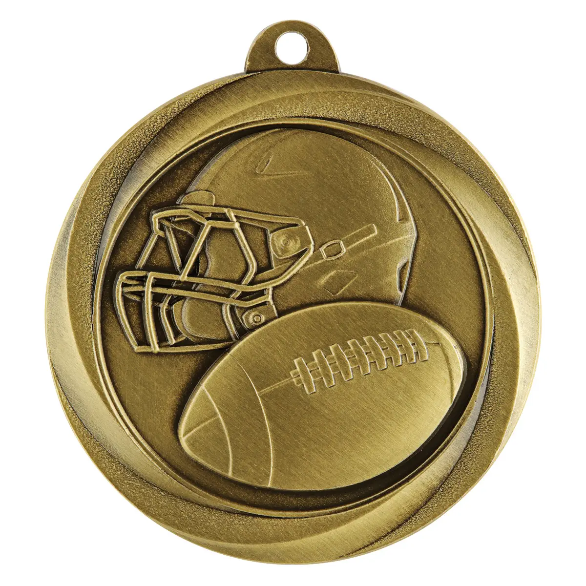 Gold econo american football with metal construction