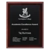 Walnut engraved plaques - black / silver with timber construction