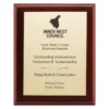 Walnut engraved plaques - european gold with timber construction