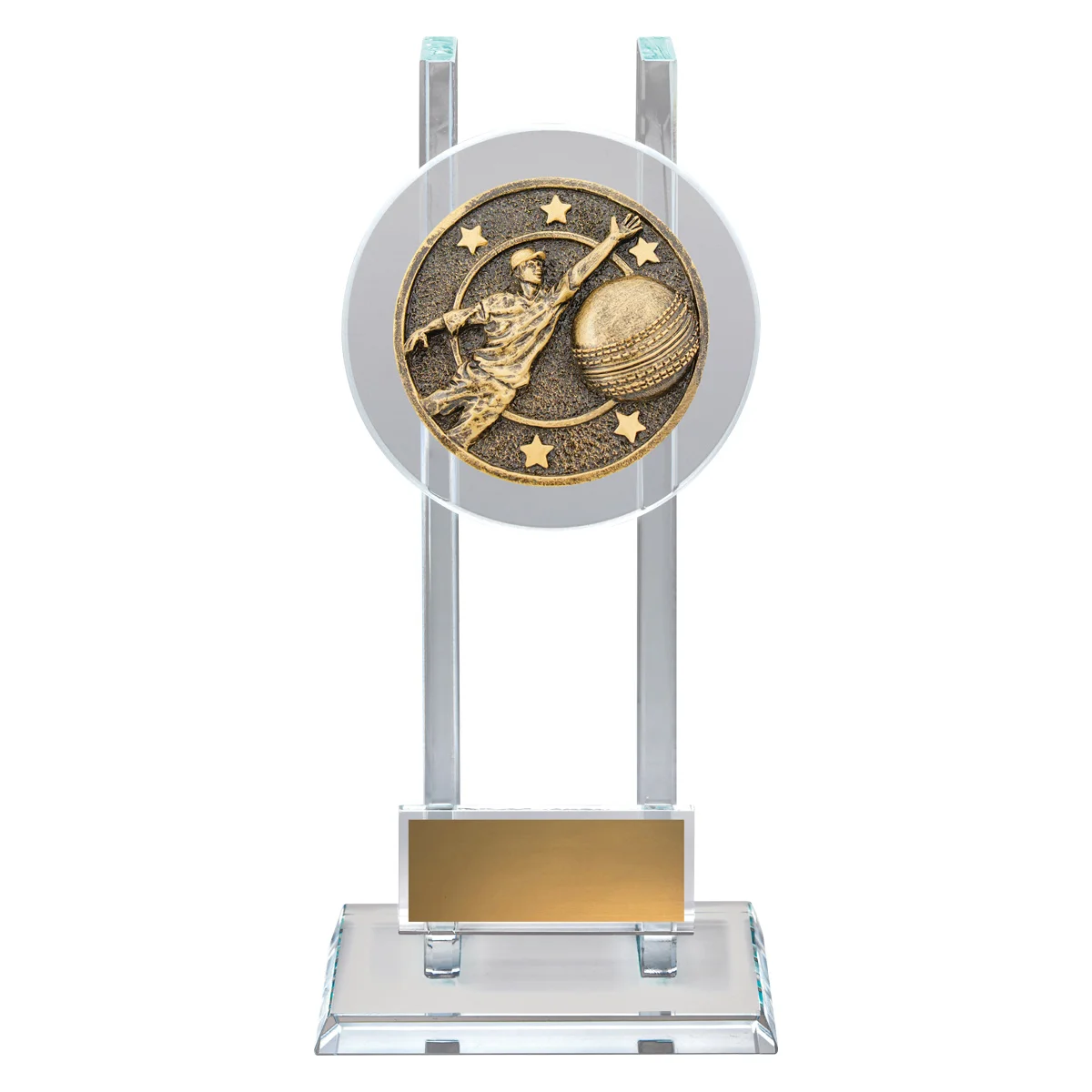Gold fielding spartan glass with glass construction