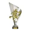 Black / gold / silver figure on column male with plastic / marble construction