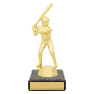 Gold figure trophy - baseball with plastic / marble construction