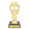 Gold figure trophy - spelling bee with plastic / marble construction