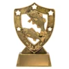 Gold fishing gold shield with resin construction