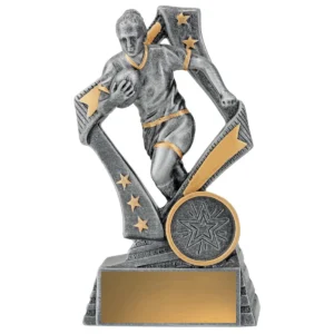 Silver flag player - female with resin construction