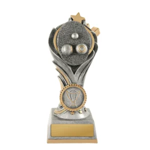 Silver / gold flame tower-bowls with resin construction