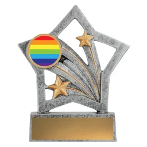 Silver flash - rainbow with resin construction