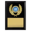 Black focus plaque with timber construction