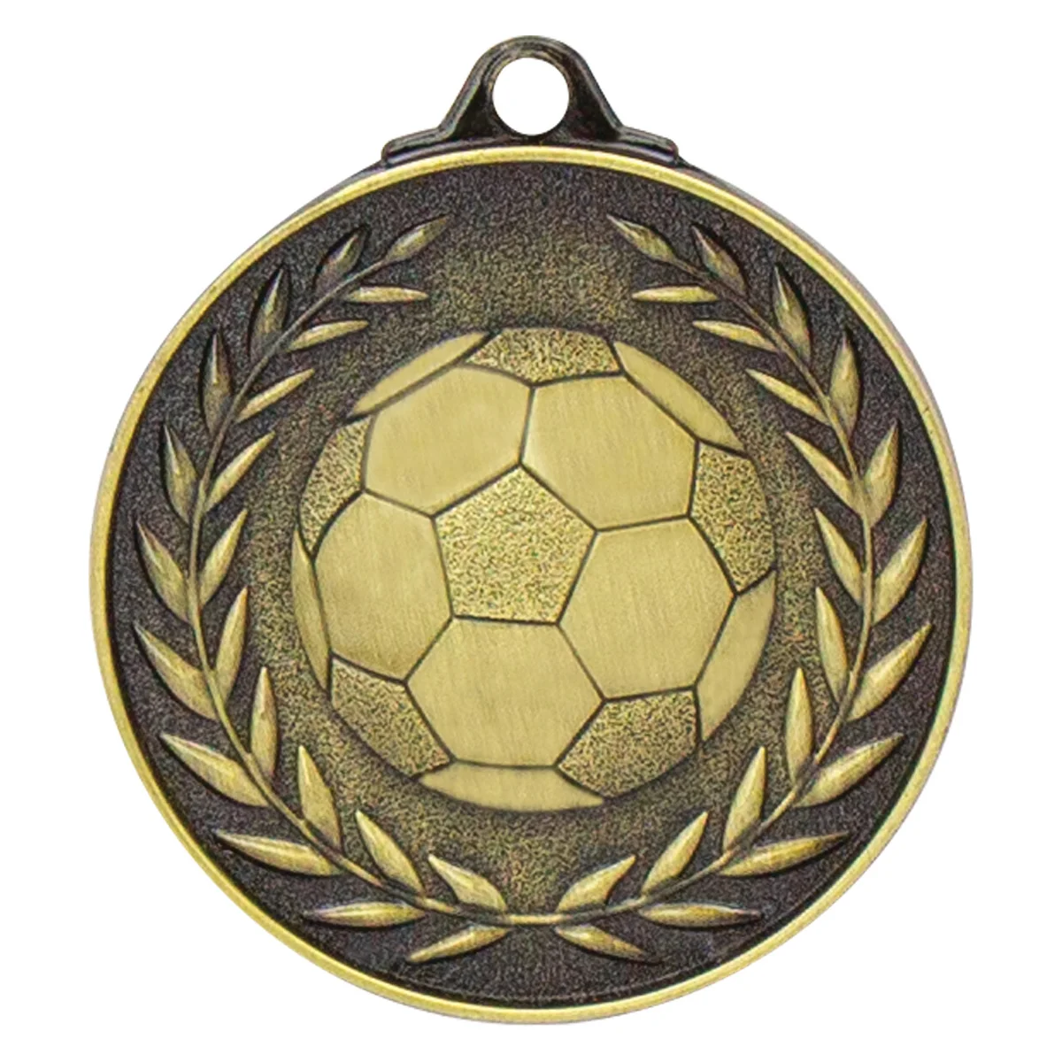 Gold football antique gold with metal construction