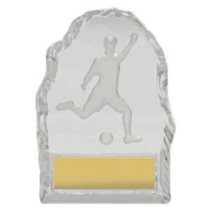 Football crystal iceberg award with crystal construction