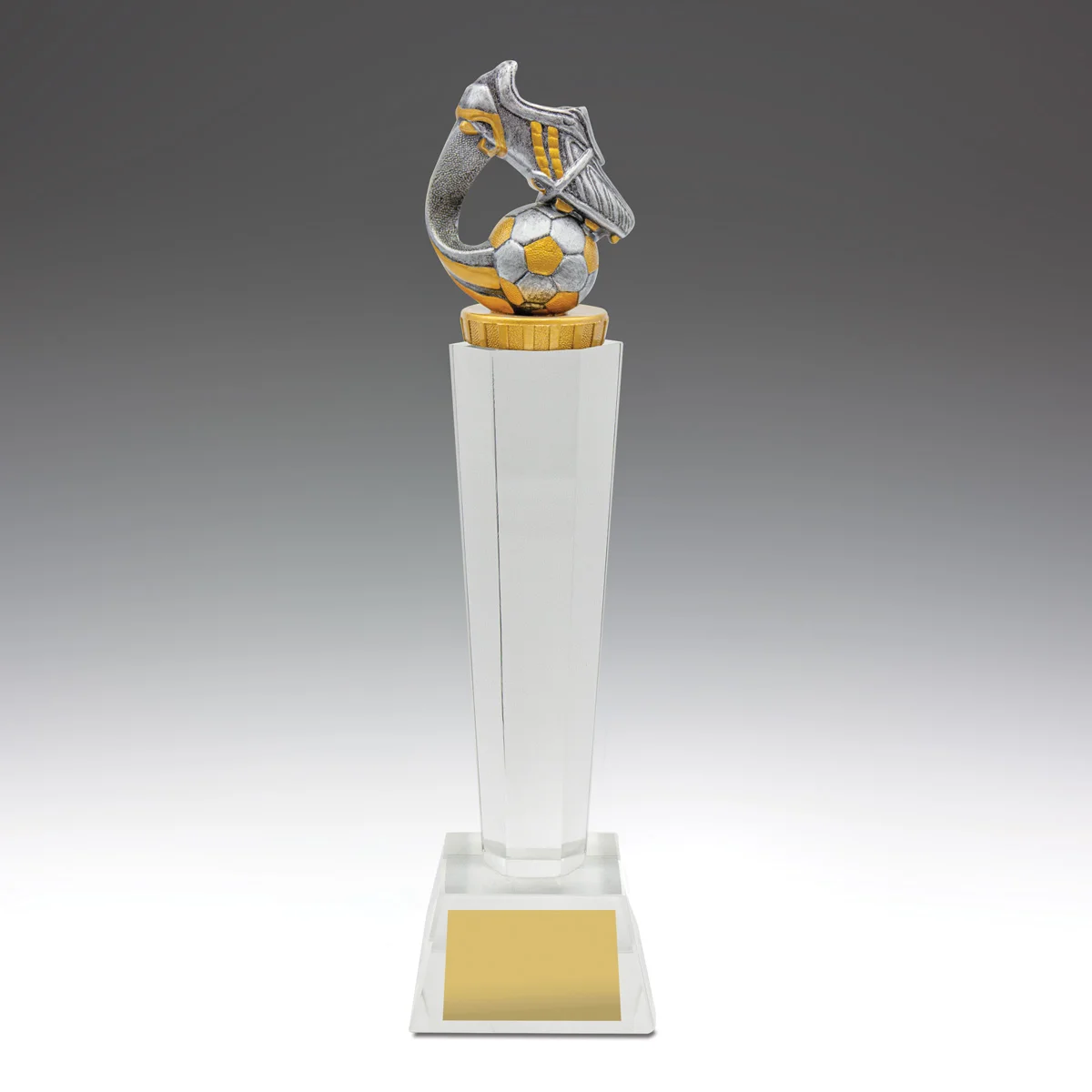 Football crystal pedestal with crystal construction
