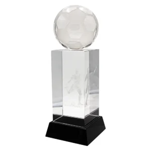 Football hologram crystal with crystal construction