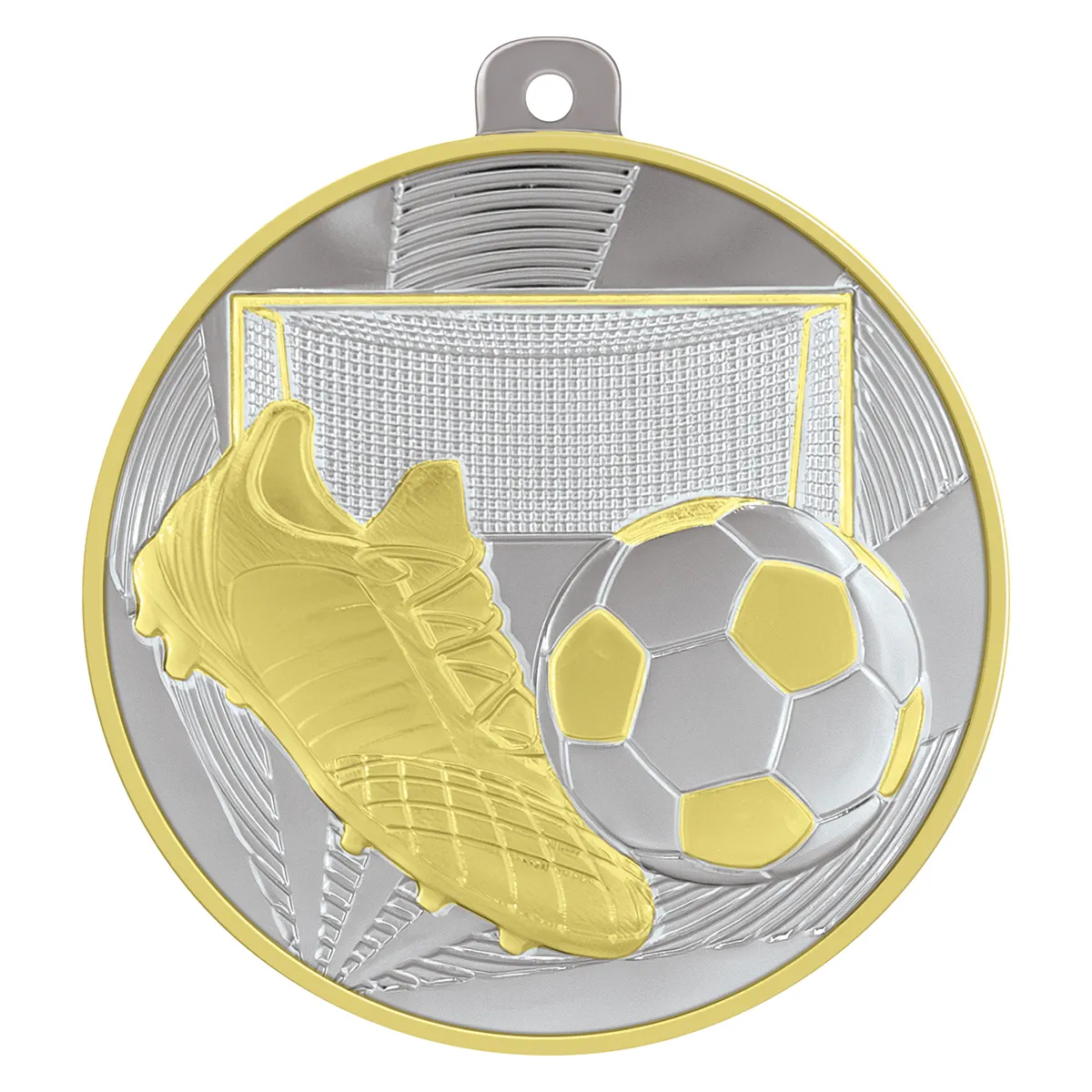 Silver & gold football lumina with metal construction